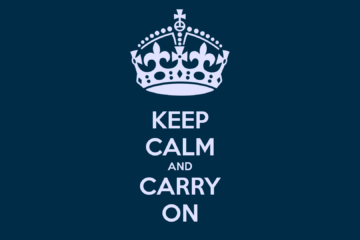 Keep calm and carry on writing